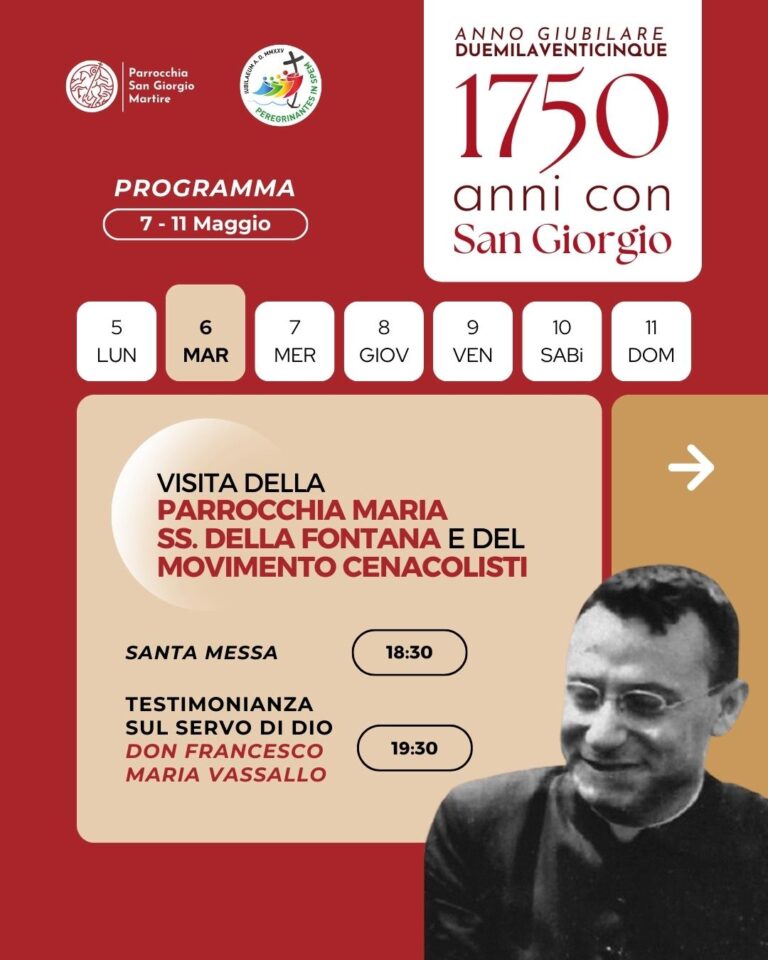 Anno Giubilare 2025: Visita della Parrocchia Maria SS. della Fontana e Testimonianza sul Servo di Dio Don Francesco Maria Vassallo